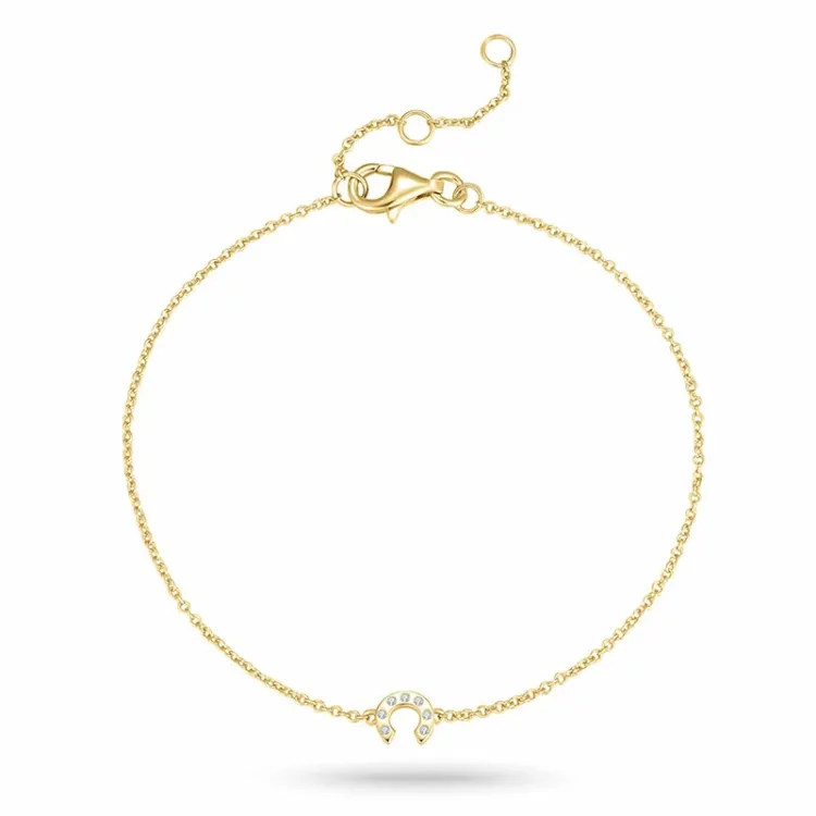 letter c zirkoon armband in verguld sterlingzilver