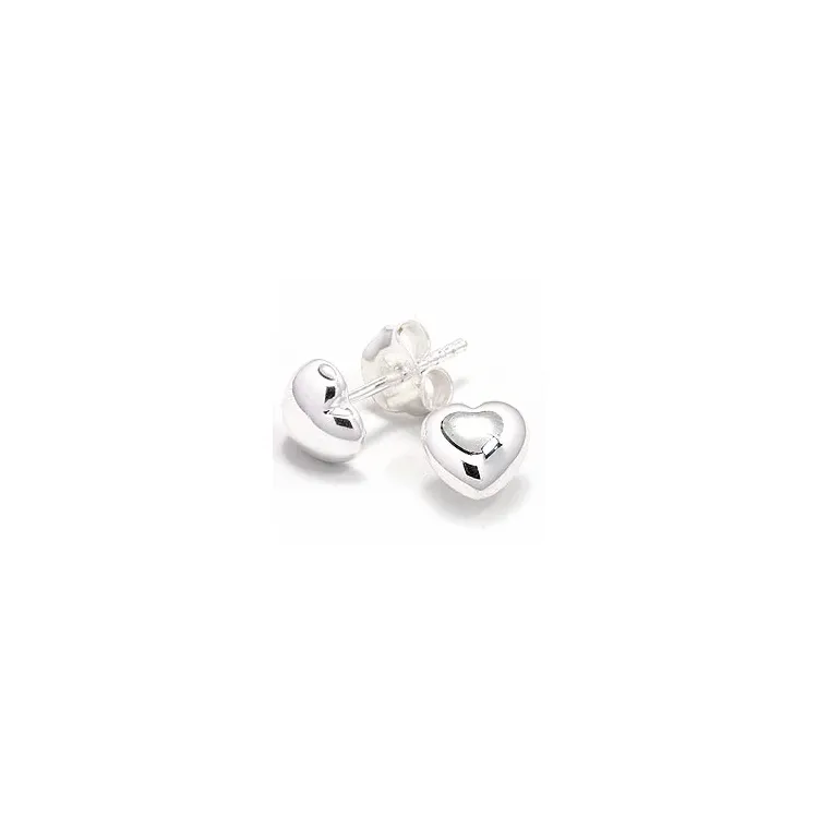 Hart oorbellen in zilver