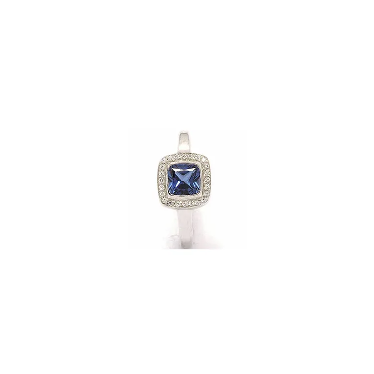 Vierkant ring in zilver