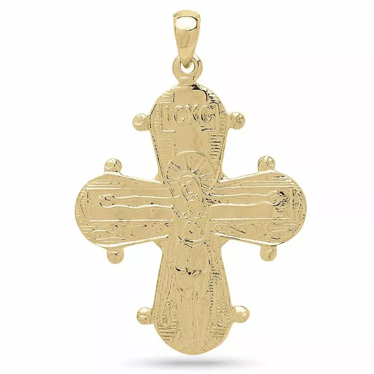testsieraad dagmarkruis hanger in verguld sterlingzilver