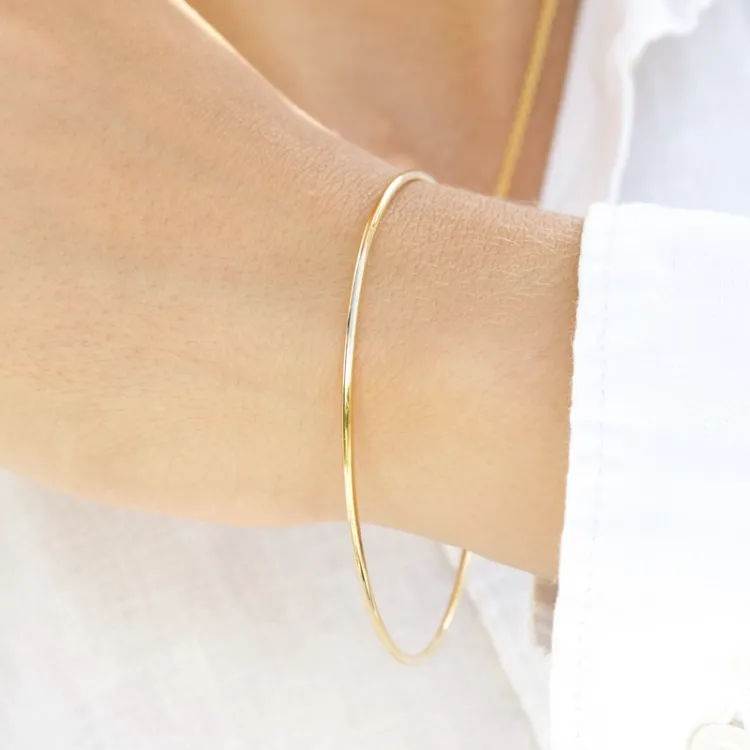 armband in verguld sterlingzilver 65 mm x 65 mm x 2,0 mm
