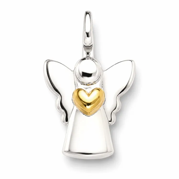 engel hanger in zilver en verguld sterlingzilver