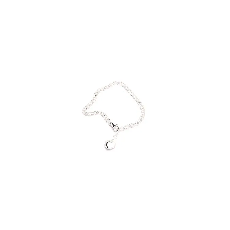 armband in zilver met hartjes hanger in zilver