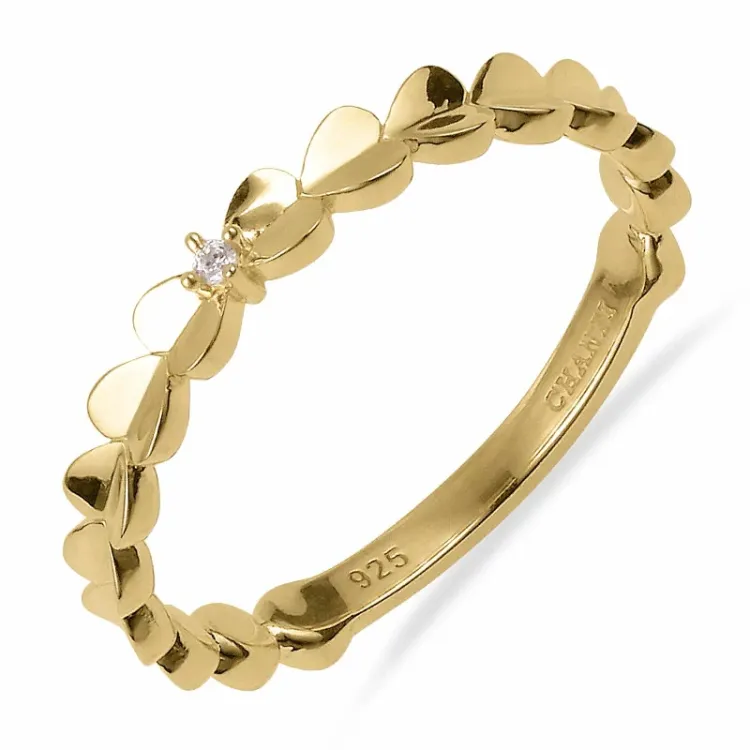 testsieraad ring in verguld sterlingzilver
