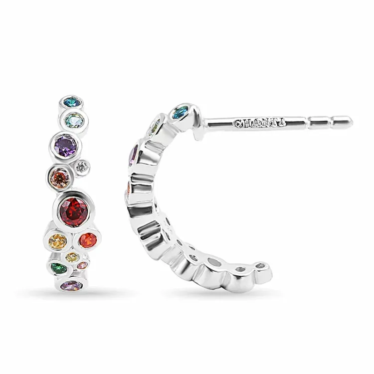 multikleurige halfcreool in zilver - Bubbly Twist