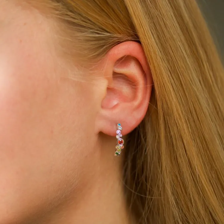 multikleurige halfcreool in zilver - Bubbly Twist
