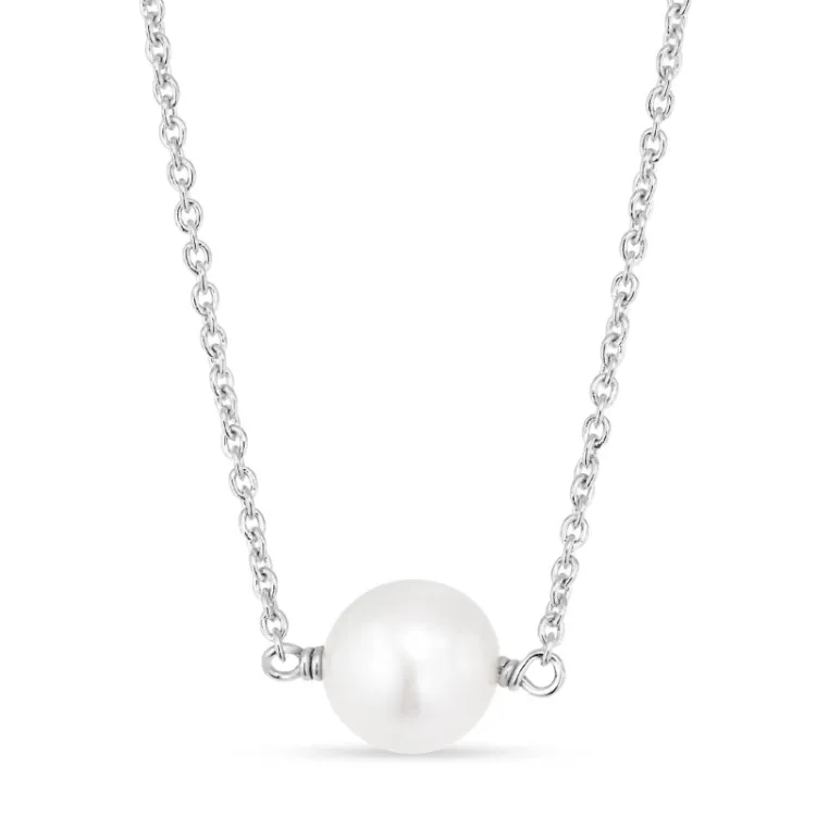 parel ketting in zilver