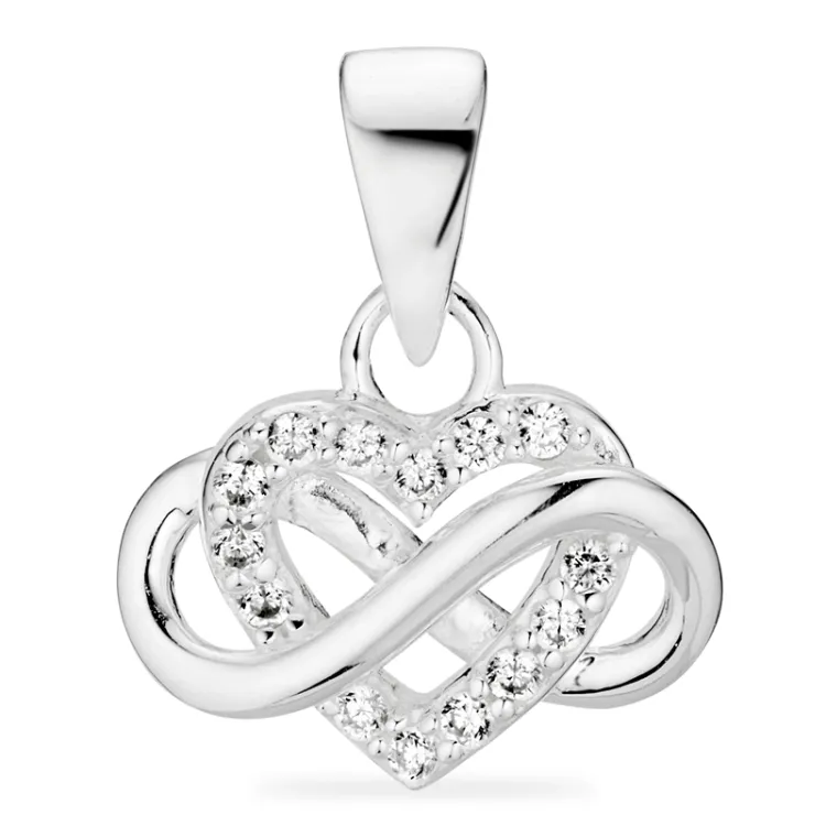 infinity zirkoon hanger in zilver