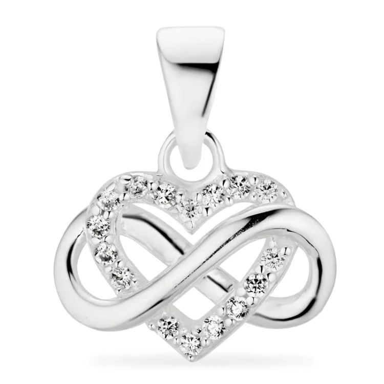 infinity zirkoon hanger in zilver