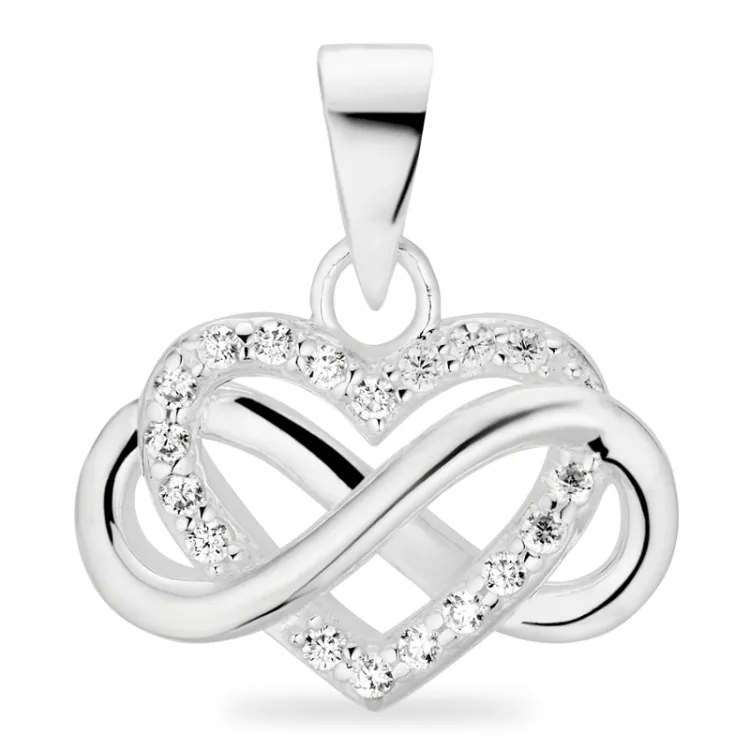 infinity zirkoon hanger in zilver