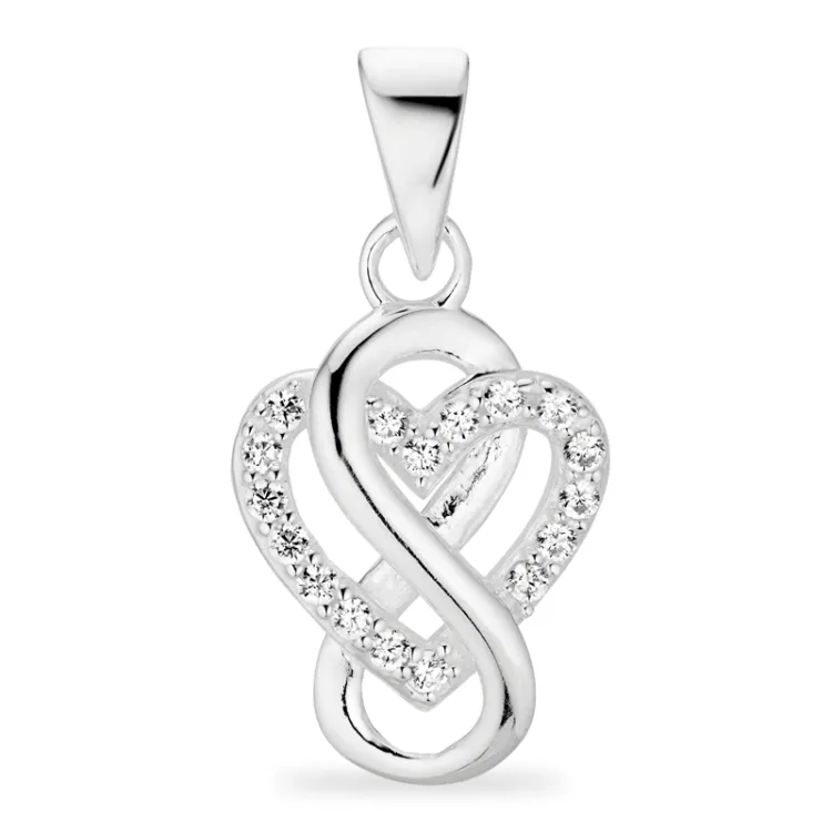 infinity zirkoon hanger in zilver