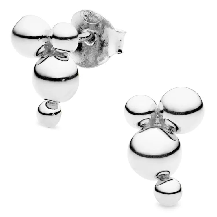 bolletje oorbellen in zilver - Bubbly Pure