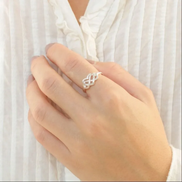 infinity ring in zilver - Amoré