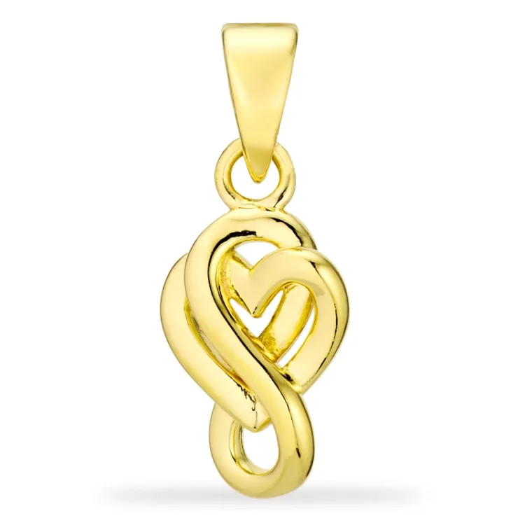 hart infinity hanger in verguld sterlingzilver - Amoré