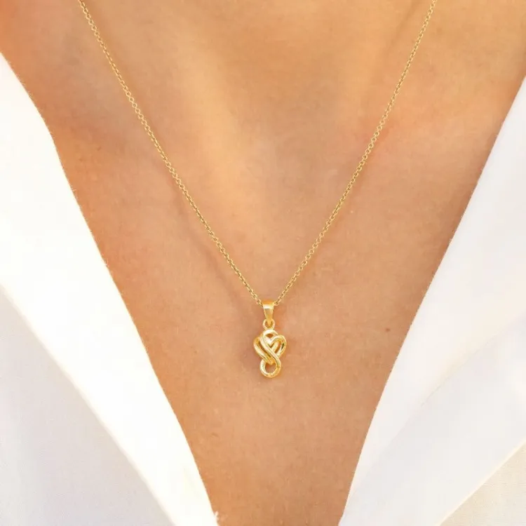 hart infinity hanger in verguld sterlingzilver - Amoré