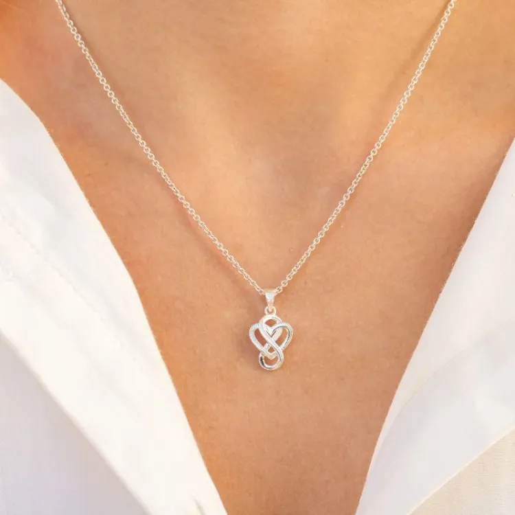 hart infinity hanger in zilver - Amoré