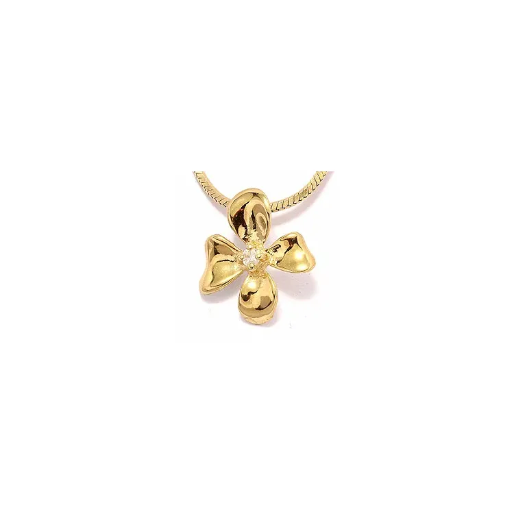 Bloem hanger in zilver en verguld sterlingzilver