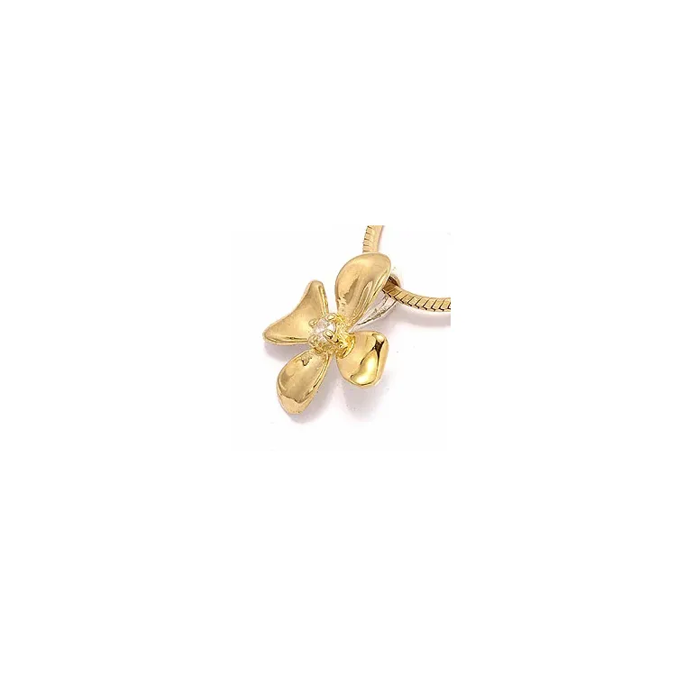 Bloem hanger in zilver en verguld sterlingzilver