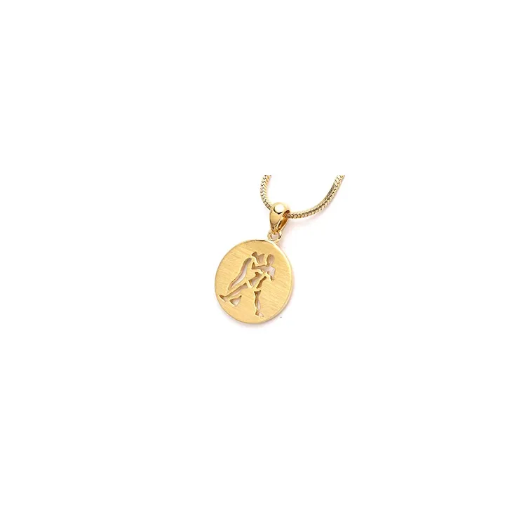 De waterman sterrenbeeld hanger in verguld sterlingzilver