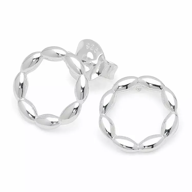 cirkel oorbellen in zilver