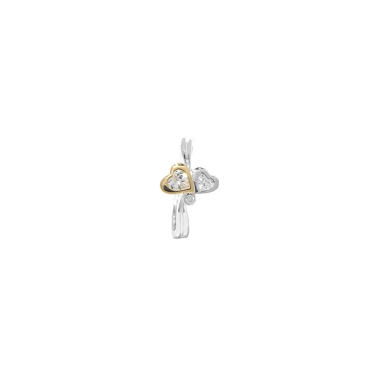 Hart ring in zilver met verguld sterlingzilver
