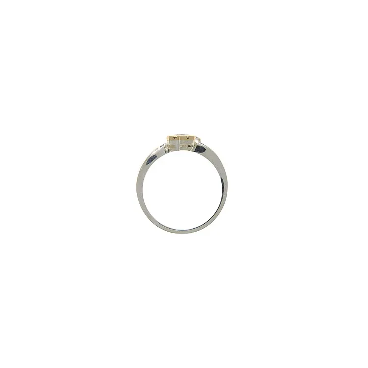 Hart ring in zilver met verguld sterlingzilver