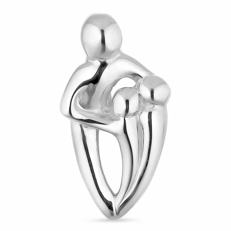 moeder en kind hanger in zilver