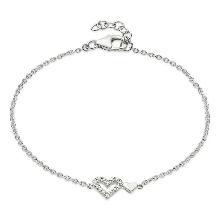 hart armband in zilver