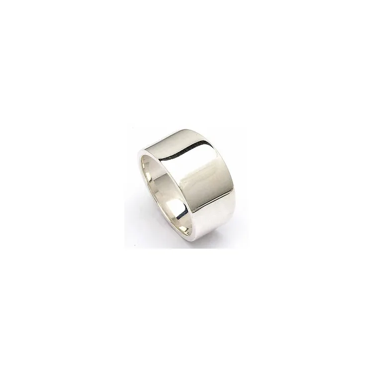 Breed ring in zilver
