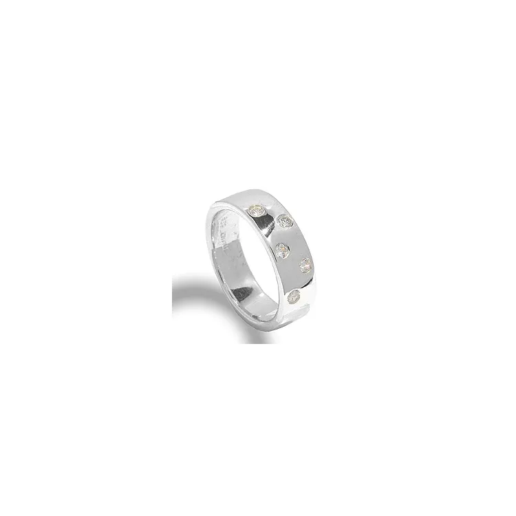Zirkoon ring in zilver