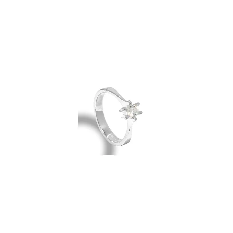 Solitaire ring in zilver