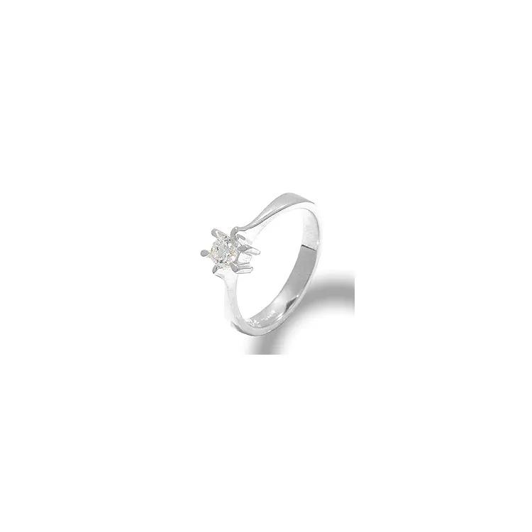 Solitaire ring in zilver