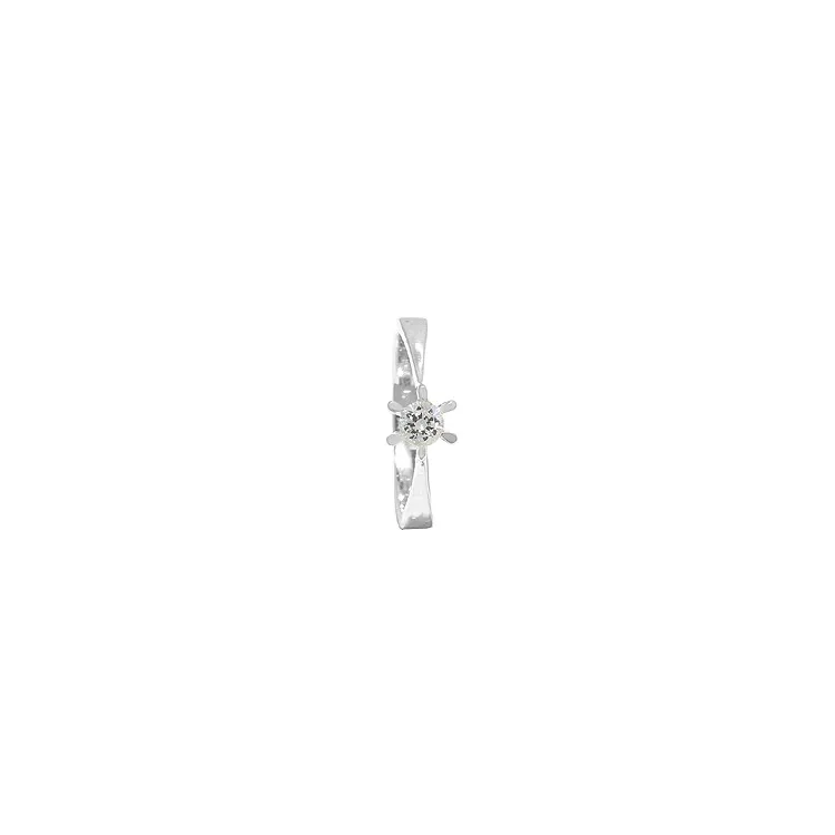 Solitaire ring in zilver