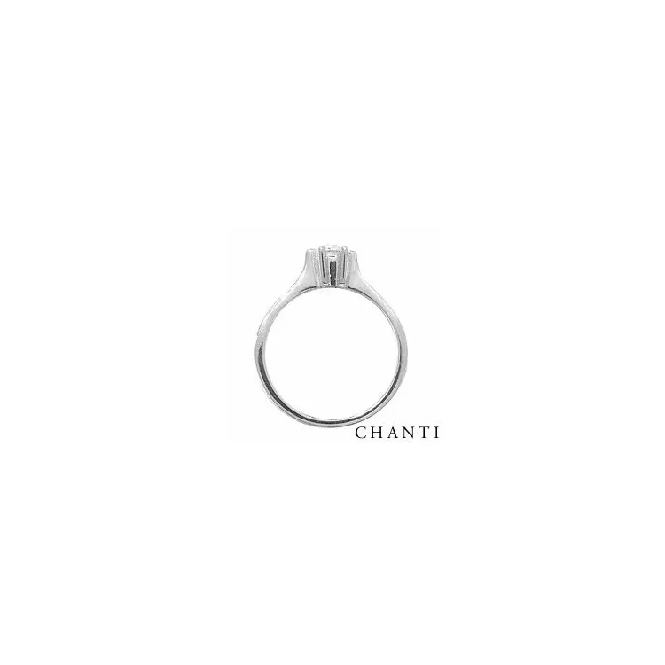 Solitaire ring in zilver