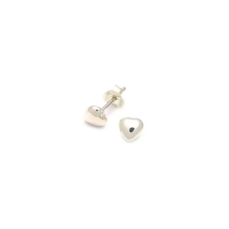 Hart oorbellen in zilver