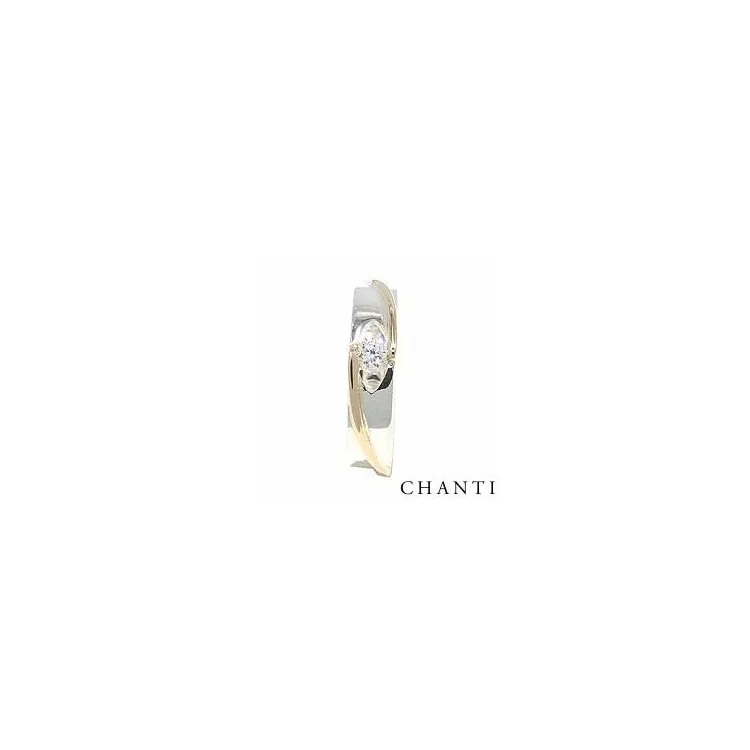 ring in zilver met 8 karaat goud