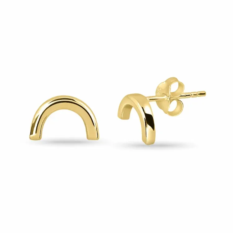 oorsteker in verguld sterlingzilver
