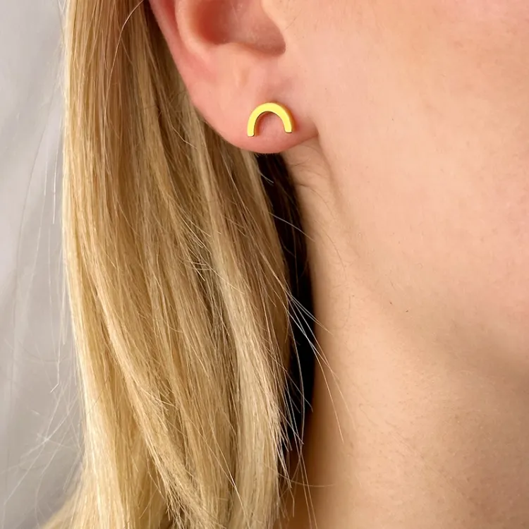 oorsteker in verguld sterlingzilver
