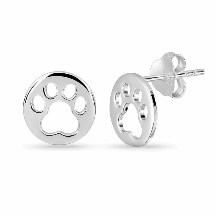 9 mm poot oorsteker in zilver - Little Ones