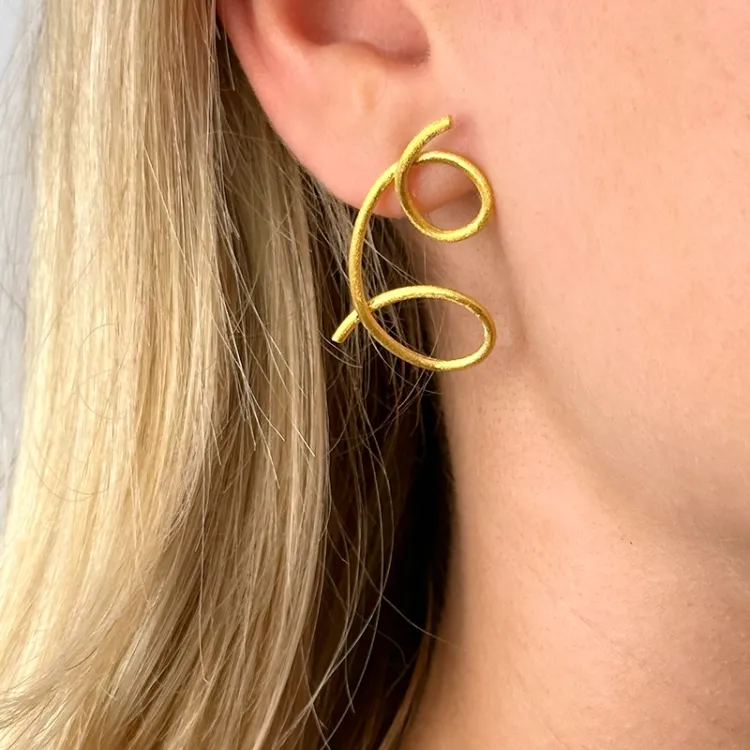 oorbellen in verguld sterlingzilver