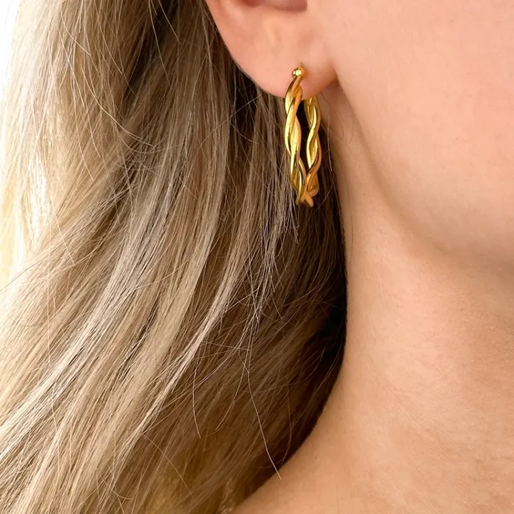 creool in verguld sterlingzilver