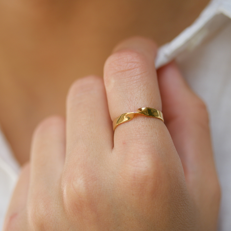 ring in verguld sterlingzilver