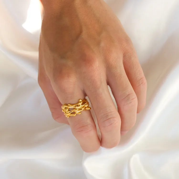 ring in verguld sterlingzilver