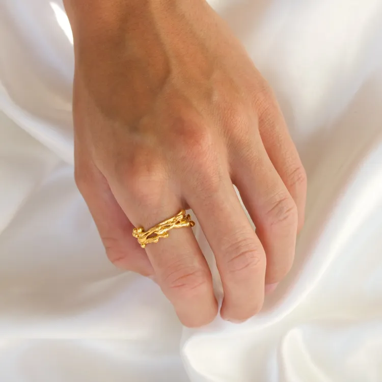 ring in verguld sterlingzilver