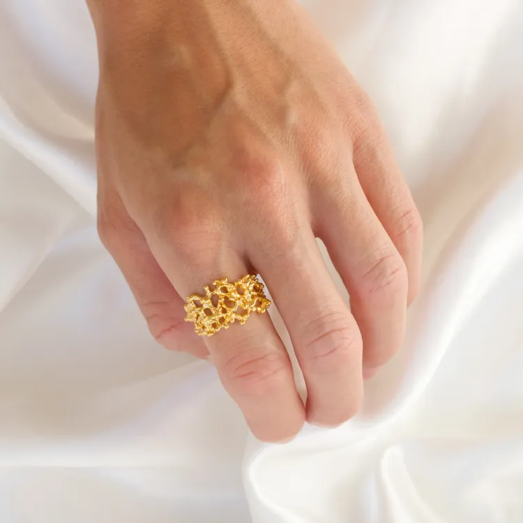 ring in verguld sterlingzilver