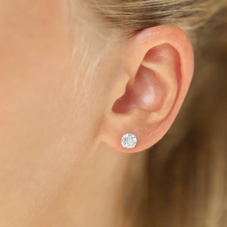5,5 mm oorsteker in zilver