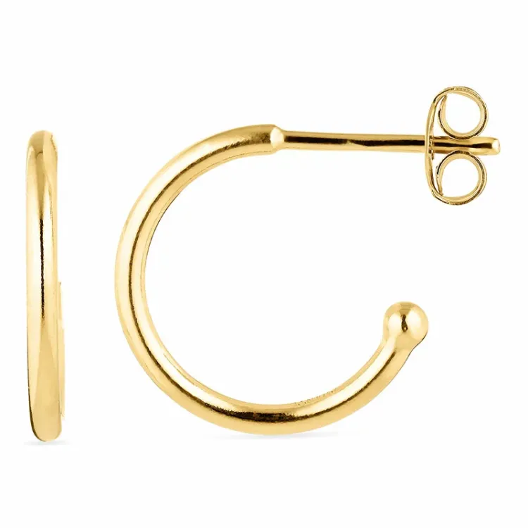 12 mm halfcreool in verguld zilver - Mix & Match