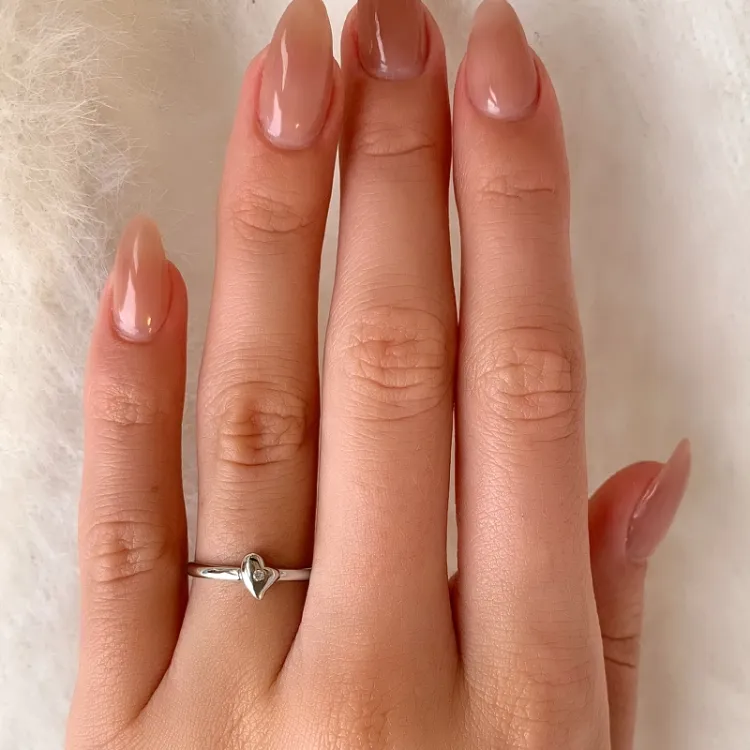 hart ring in zilver