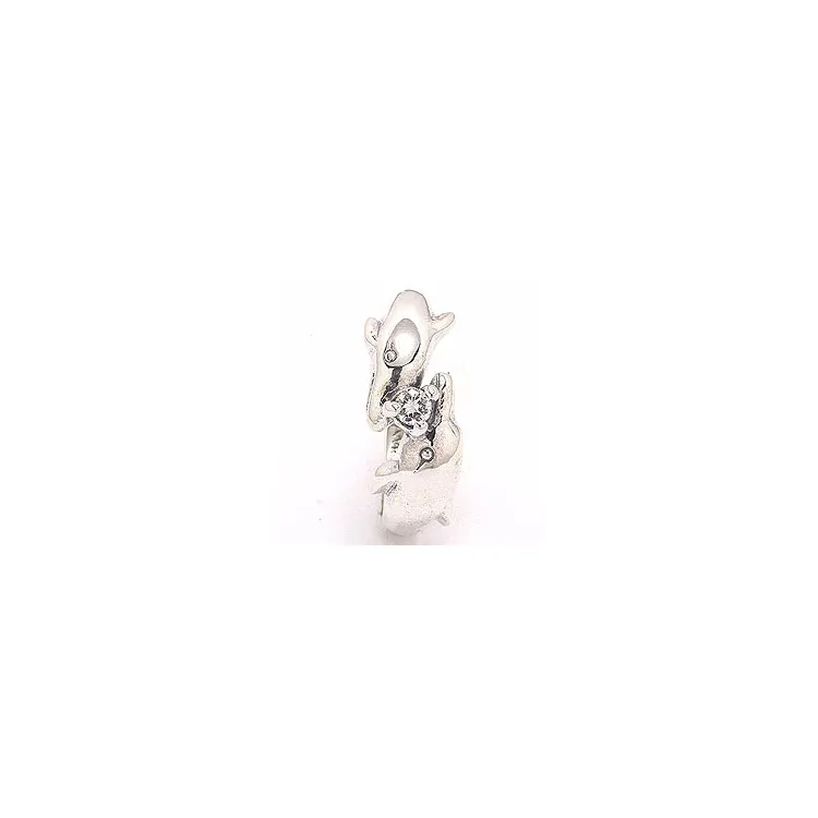 Dolfijn ring in geoxideerd sterlingzilver