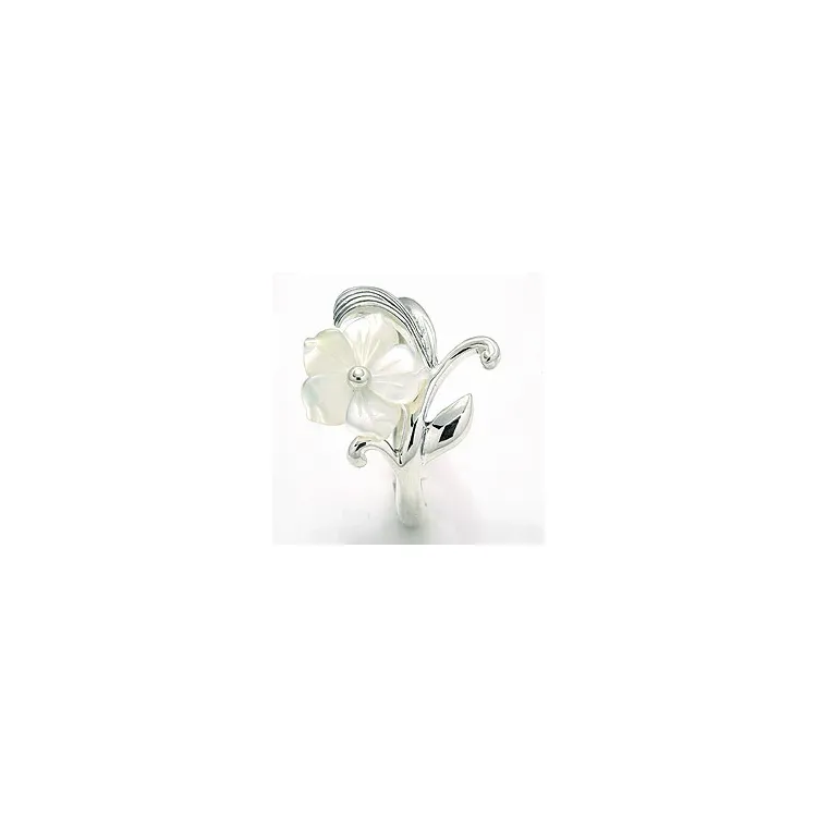 Bloemen ring in geoxideerd sterlingzilver